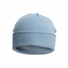 H704-C-B: Blue Cotton Beanie Hat (0-12 Months)